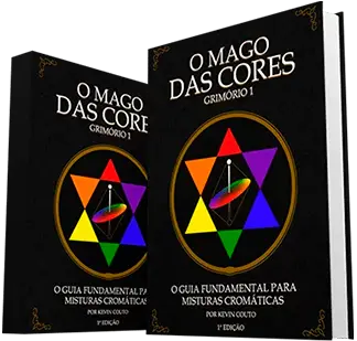 Dois exemplares do livro O Mago das Cores